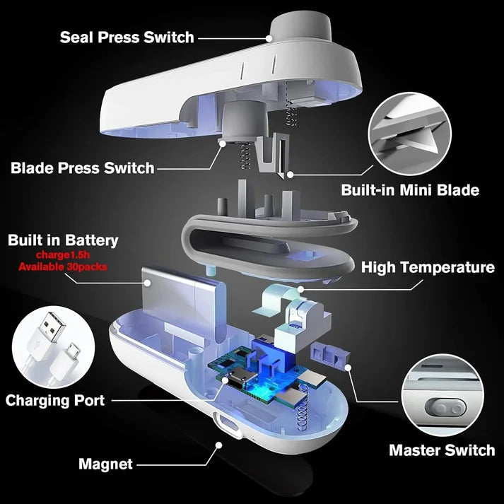 Mini Sealing Machine 2 in 1 USB Rechargeable