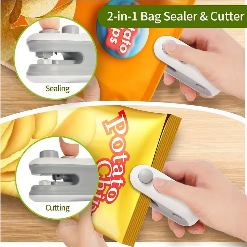 Mini Sealing Machine 2 in 1 USB Rechargeable
