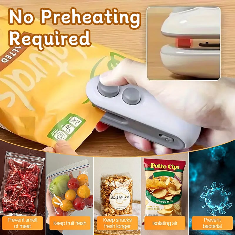 Mini Sealing Machine 2 in 1 USB Rechargeable